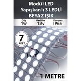 YTE Beyaz Yapışkanlı Modül Led İç/Dış Mekan Uyumlu 12 Volt Güçlü Aydınlatma
