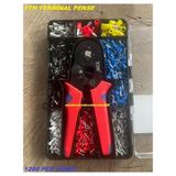 Yth Awg Soket Sıkma Pensesi Terminal Pense Kablo Ucu Sıkma Pensesi 6-4mm 1200PCS - 1200 PARÇA - Kırmızı - Gri