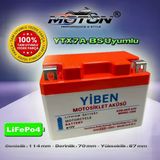 Ytx7a-Bs Uyumlu Lifepo4 Lityum Motosiklet Aküsü (220 Cca Marş Gücü / Hafif Tasarım)