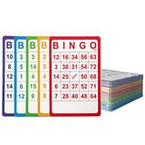 Yuanhe Bingo Kağıt Oyun Kartları 100 Bingo Kartı Büyük Baskı Kolay Okunur, 5 Renk