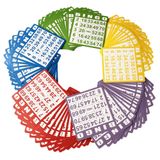 Yuanhe Bingo Kağıt Oyun Kartları 100 Bingo Kartı Karışık Renklerde