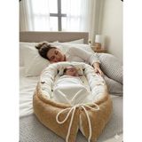 Yuar Baby Babynest Bebek Yatağı Velsoft Kumaş Müslin Kumaş - Kahverengi