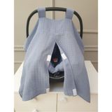 Yuar Baby Müslin Puset Örtüsü - İndigo - 0 - 13 kg