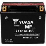 Yuasa YTX14L-BS 12V 12AH 200A Agm Bakımsız Motosiklet Aküsü Harley - Siyah