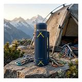 YUBAO 2000 ML Çift Katmanlı Vakumlu Paslanmaz Çelik Termos - Outdoor ve Kamp İçin Sızdırmaz Tasarım (Koyu Lacivert - Açık Gri)