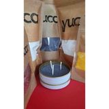Yucca Gift Inci Tozu Mum Petrol Mavi - Koyu Mavi - 1 Adet