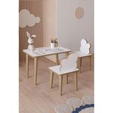 Yüceer Home Çocuk Masa Sandalye Yaz Çiz Sil Geniş Masa Montessori 1 Adet Masa 2 Adet Sandalye