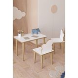 Yüceer Home Çocuk Masa Sandalye Yaz Sil Oyun Aktivite Montessori 1 Masa 2 Sandalye