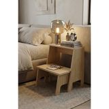 Yüceer Home Iki Basamaklı Ahşap Mdf Lam Komodin – Tabure, Basamak ve Sehpa, Mdf Lam, Safir Meşe