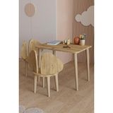 Yüceer Home Montessori Çocuk Masası Oyun Masası Kanguru Aktivite Masası 2 Adet Sandalyeli