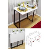Yüceer Home Mutfak Masası Balkon Masası Çok Amaçlı Taşınabilir Ayakta Durabilen Katlanır Masa