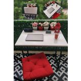 Yüceer Home Pratik Katlanır Taşınabilir Metal Ayaklı Balkon Masası Bahçe Masası Yemek Masası Çalışma Masası