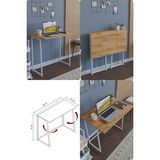 Yüceer Home Premium Katlanır Çalışma Masası Katlanabilir Pratik Çalışma Masası Bilgisayar Masası Çizim Masası - 80x50 - Çam