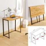 Yüceer Home WorkPro Katlanır Çalışma Masası Bilgisayar Masası Çizim Masası - 75 x 80 x 50 cm - Atlantik Çam