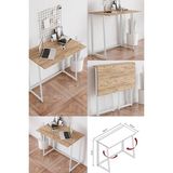 Yüceer Home Workpro Katlanır Çalışma Masası Katlanabilir Pratik Çalışma Masası Bilgisayar Masası Çizim Masası - 50x80 - Çam