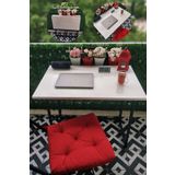 YüceerHome Pratik Katlanır Taşınabilir Metal Ayaklı Balkon Masası Bahçe Masası Yemek Masası Çalışma Masası