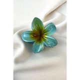 yucelique Hibiskus Çiçekli Emi Jay Tasarım Mandal Saç Tokası (7.5 cm).