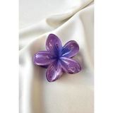 yucelique Hibiskus Çiçekli Mandal Saç Tokası (7.5 cm).