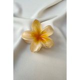 yucelique Hibiskus Lotus Aloha Çiçekli Emi Jay Tasarım Mandal Saç Tokası (7.5 CM)