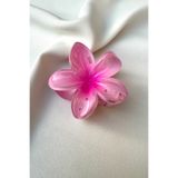 yucelique Hibiskus Lotus Çiçekli Emi Jay Tasarım Mandal Saç Tokası (7.5 CM)