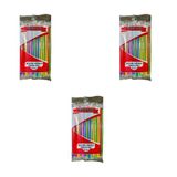 Yüceplast Körüklü Karışık Renkli Jelatinli Pipet - 22 Cm. - 150 Adetlik Paket