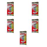 Yüceplast Körüklü Karışık Renkli Jelatinli Pipet - 22 Cm. - 250 Adetlik Paket