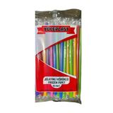 Yüceplast Körüklü Karışık Renkli Jelatinli Pipet - 22 Cm. - 50 Adetlik Paket