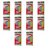 Yüceplast Körüklü Karışık Renkli Jelatinli Pipet - 22 Cm. - 500 Adetlik Paket