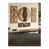 yucisaatleri Salon duvar saati 40 cm 2 adet tablo ve aile adı yazılabilen şık tasarım no34