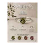 Yudi Atelier 925 Ayar Gümüş Zultanit Taşlı Kedi Yüzük | Sevgiliye Anneye Hediye | Renk Değiştiren Sultan Taşı | Ayarlanabilir