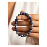 Yudi Atelier Lapis Lazuli Doğal Taş Bileklik - En Üst Kalite Doğal Taş - Zihin ve İletişim Taşı