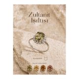 Yudi Atelier Zultanit Işıltılı Renk Değiştiren Taşlı Ayarlanabilir Kadın Yüzük - Yuvarlak Pırlanta Kesim Zarif Hediye