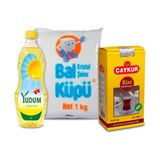 Yudum Ayçiçek Yağı 1 Lt + Balküpü Toz Şeker 1 kg + Çaykur Rize Turist Çayı 500 gr - 1 Adet