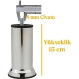 yuenze Baza Koltuk Kanepe Mobilya Ayağı İnce Diş Metrik 8Mm Krom Metal Ayakları 15Cm 12 Adet