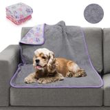 YUEPET Su geçirmez Köpek Battaniyeleri, Yatak Kanepe Kanepe Koruyucu Polar Flanel Köpek Battaniyesi Yumuşak Peluş Ters Çevrilebilir Battaniye Orta Büyük Köpek Kedi için 100 cm × 70 inç (Mor+Pembe)