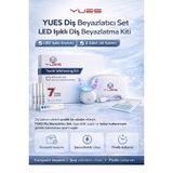YUES Diş Beyazlatma Seti, 32 LED Işıklı Şarjlı Ağızlık, 4 Adet Beyazlatıcı Jel Kalemi, Renk Skalası ve Seyahat Kutulu Ev Tipi Diş Beyazlatma Kiti
