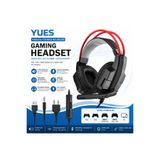 YUES Kablolu Oyuncu Kulaklığı PS5 PS4 Xbox Series X/S Xbox One PC Uyumlu Mikrofonlu Stereo Gaming Headset Ses Kontrollü