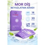 YUES Mor Diş Beyazlatma Bandı 28 Adet 14 Kullanım Purple Teeth Whitening Strips 30 Dakika