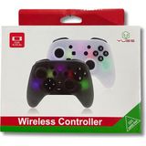 Yues Nintendo Switch Pro Controller Oyun Kolu – LED Işıklı Siyah, Switch / Lite / OLED / PC / Android Uyumlu