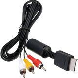 YUES PS3 AV/TV Bağlantı Kablosu – PS3/PS2/PS1 Uyumlu, RCA Kompozit (Sarı/Kırmızı/Beyaz), Tak-Çalıştır - Siyah