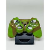 YUES PS3 Joystick Silikon Kılıf (Desenli Yeşil-Kahve) – DualShock 3/Sixaxis Koruyucu Kapak, Kaymaz Kavrama, Tam Kesim - Renkli