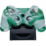 YUES PS3 Joystick Silikon Kılıf (Yeşil-Beyaz) – DualShock 3/Sixaxis Koruyucu Kapak, Kaymaz Kavrama, Tam Kesim - Çok Renkli