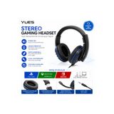 YUES PS5 Mikrofonlu Oyuncu Kulaklığı Stereo Headset, PS5/PS4 • Xbox Series/One • Switch • PC Uyumlu