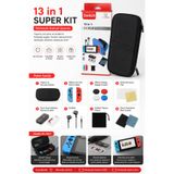 YUES Switch Uyumlu 13 Parça Aksesuar Seti Taşıma Çantası Silikon Kılıf Ekran Koruyucu Kart Kutusu Kulaklık