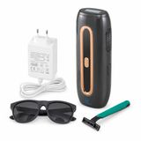 YUES W-1098 IPL Lazer Epilasyon Cihazı, Safir Buz Soğutmalı Başlık, 999.999 Atım, Otomatik ve Manuel Flaş, Kırmızı LED Işık Modu, Gözlük ve Adaptör, Antrasit