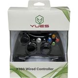 Yues Xbox 360 Gamepad Oyun Kolu Kablolu Joystick (Xbox 360 ve Pc Uyumlu) - Siyah