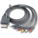 Yues Xbox 360 Komponent AV Kablosu (YPbPr) – 5 RCA Video + Stereo Ses - Gri