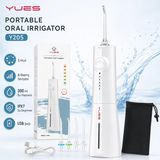 YUES Y205 Şarjlı Ağız Duşu, 300 ml Taşınabilir Oral Irrigator, 5 Modlu 6 Basınç Seviyeli Diş Arası Temizleyici, 30-120 PSI, IPX7 Su Geçirmez, USB Şarjlı, 4 Başlıklı
