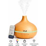 Yui AH30 Ultrasonik Aroma Difüzör Oda Nemlendirici 0,5 lt Işıklı Kompakt Tasarım Özellikleriyle - Kahverengi