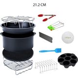 Yui Yui,xiaomi,philips,karaca,arzum,tefal,kumtel Uyumlu 6.5 Litre 8 inç Hava Fritözü 12'li Yedek Parça Seti